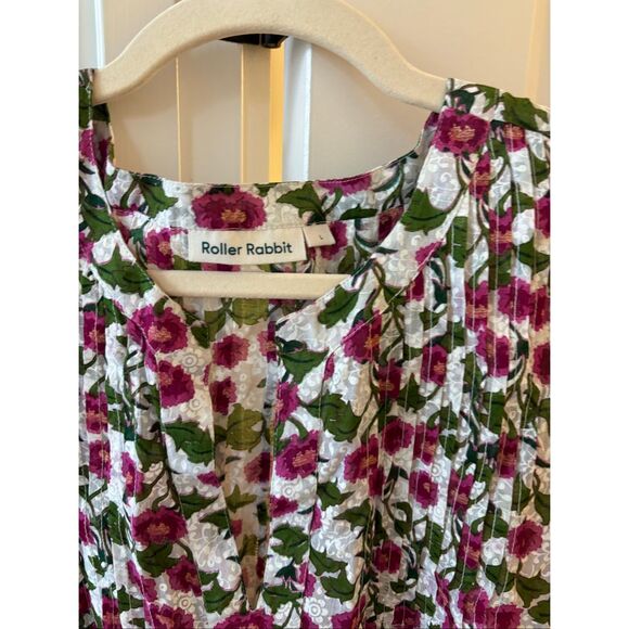 NWOT Roller Rabbit Dakini Floral Ziva Long Sleeve tunic, Lrg $118 E7 - Picture 5 of 9